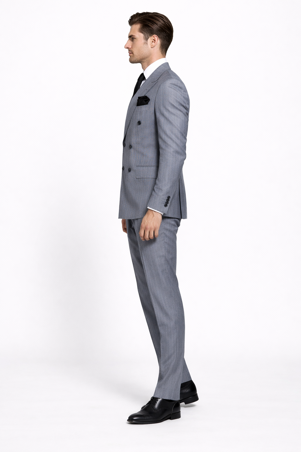 Rossi Man Milano RM1726 – Men's Double-Breasted 2-Piece Suit | Stylish Formal
