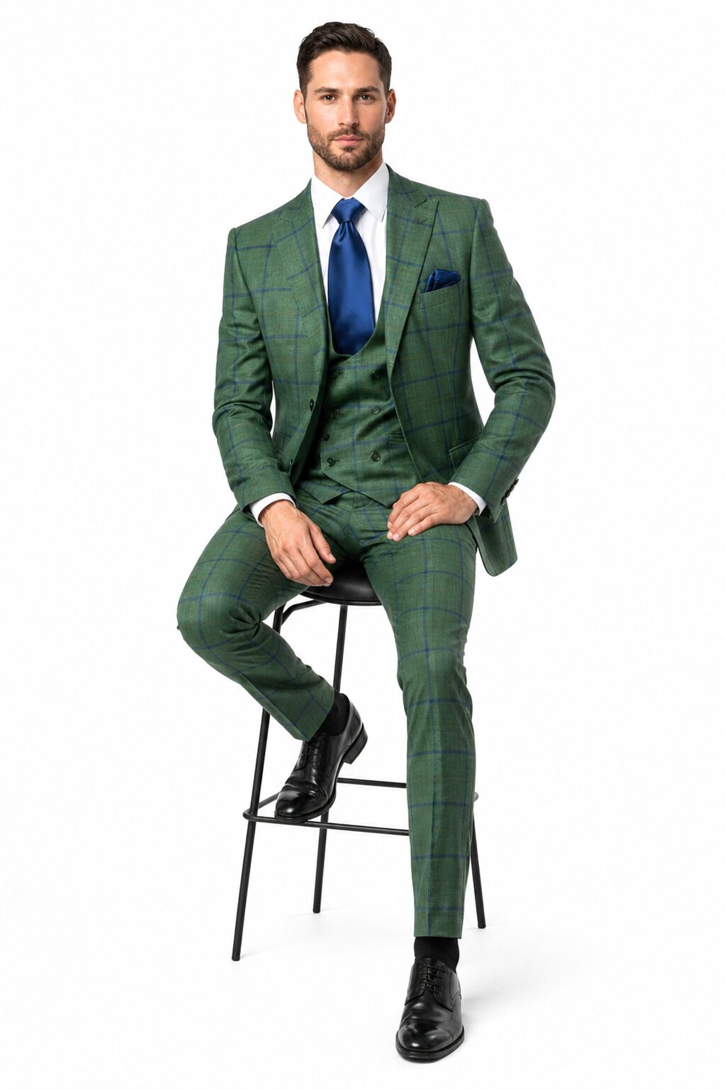 Rossi Man Max RM1841 – Men's Slim Fit 3-Piece Suit for Men