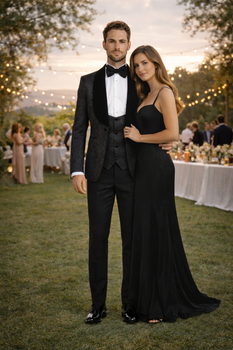 Rossi Man RM1446 – Classic 3-Piece Smoking Style Tuxedo Suit for Men