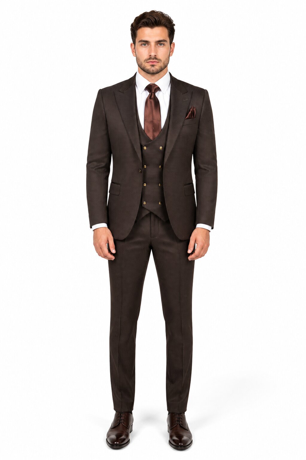 ROSSI MAN SLIM FIT 3 PIECE SUIT BOND RM1753