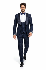 Rossi Man 3 Piece Smoking Tuxedo Suit RM1252 – Elegant Formal Wear