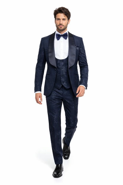 Rossi Man 3 Piece Smoking Tuxedo Suit RM1252 – Elegant Formal Wear