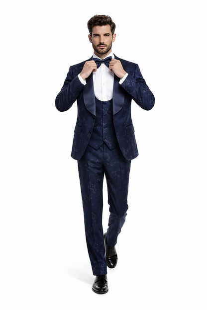 Rossi Man 3 Piece Smoking Tuxedo Suit RM1252 – Elegant Formal Wear