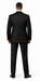 Rossiman Black Suit for Men – Classic 1-Button Peak Lapel Jacket & Double-Breasted Vest
