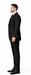 Rossiman Black Suit for Men – Classic 1-Button Peak Lapel Jacket & Double-Breasted Vest