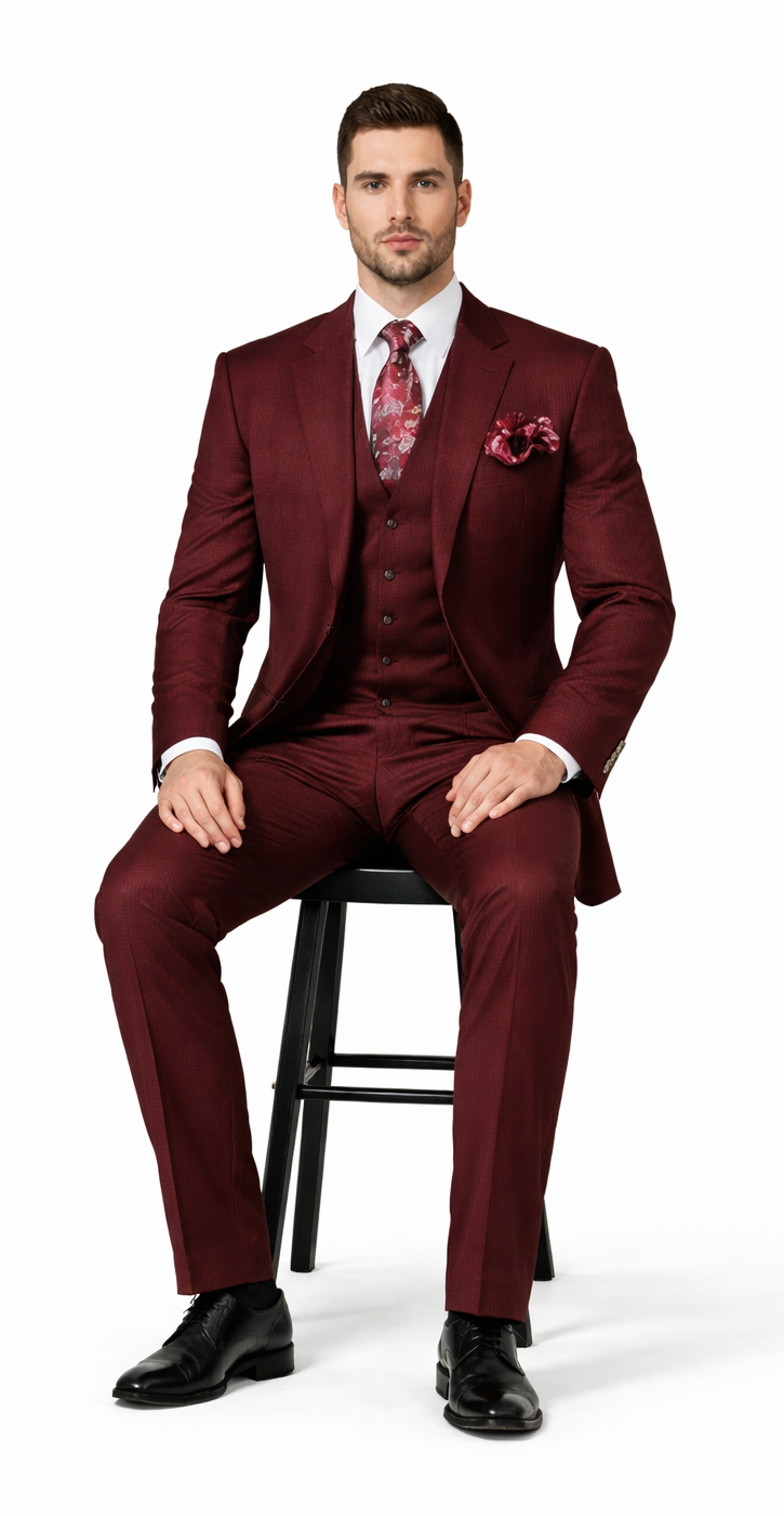 Rossiman Men's Formal Dress Suit – Elegant Tailored Suit Modern Fit
