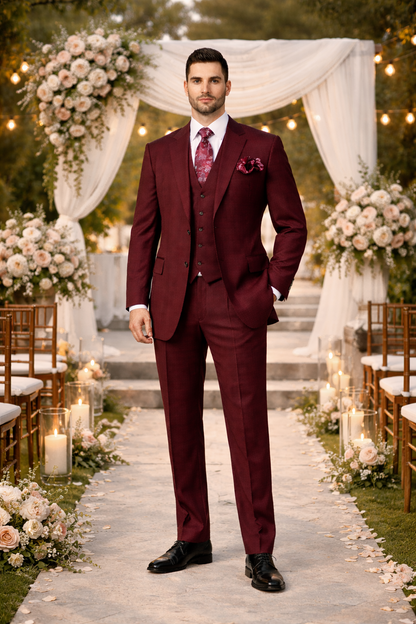 Rossiman Men's Formal Dress Suit – Elegant Tailored Suit Modern Fit