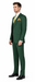 Rossiman Hunter Green Slim Fit Men's Suit – 3-Piece Vested Set with Flat Front Trousers