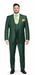 Rossiman Hunter Green Slim Fit Men's Suit – 3-Piece Vested Set with Flat Front Trousers