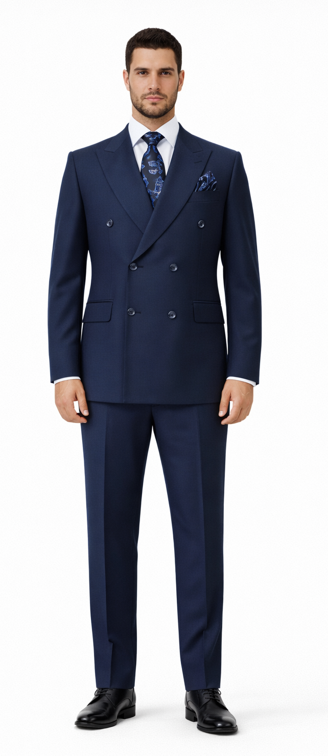 Rossiman Men's Blue Slim Fit Suit – Modern Tailored Formalwear