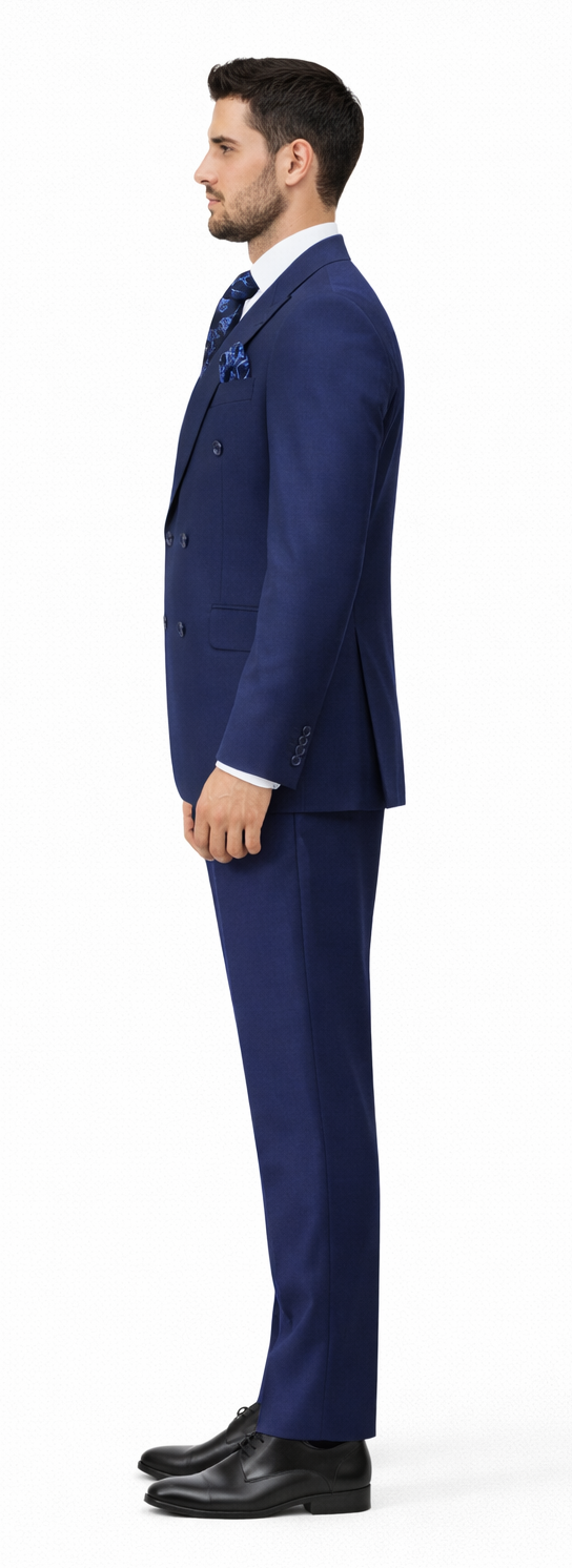 Rossiman Men's Blue Slim Fit Suit – Modern Tailored Formalwear