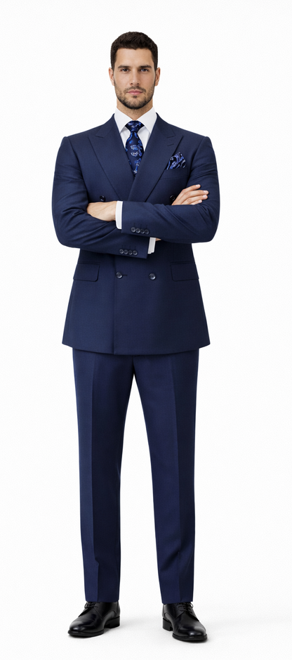 Rossiman Men's Blue Slim Fit Suit – Modern Tailored Formalwear