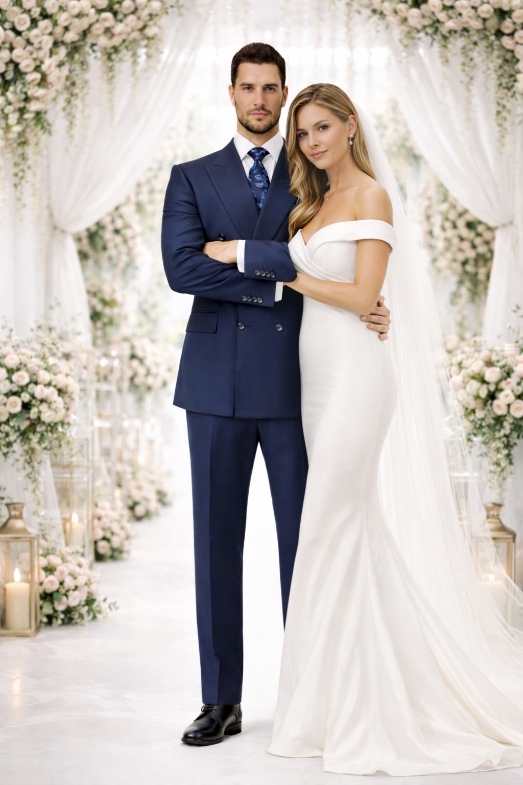 Rossiman Men's Blue Slim Fit Suit – Modern Tailored Formalwear