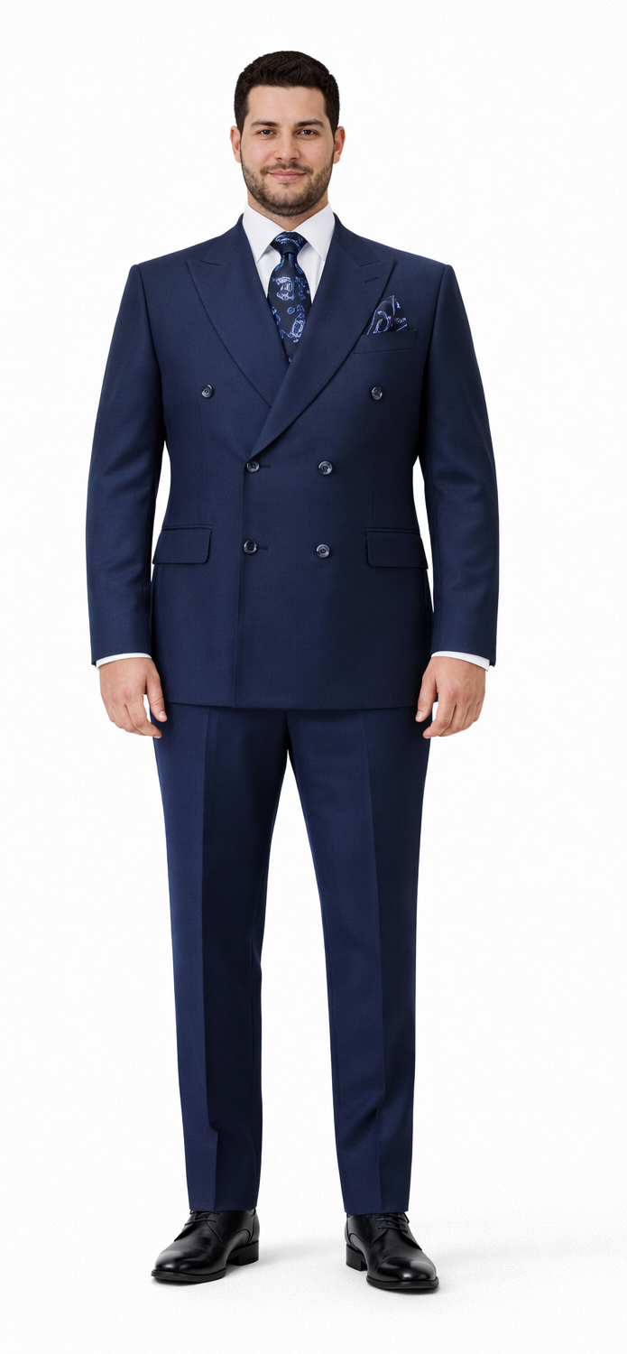 Rossiman Men's Blue Slim Fit Suit – Modern Tailored Formalwear