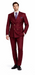 Rossiman Men's Burgundy Slim Fit Formal Suit – Modern Double-Breasted Jacket