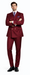 Rossiman Men's Burgundy Slim Fit Formal Suit – Modern Double-Breasted Jacket