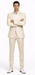 Rossiman Men’s Cream Sateen Suit – Elegant Glossy Formalwear