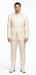 Rossiman Men’s Cream Sateen Suit – Elegant Glossy Formalwear