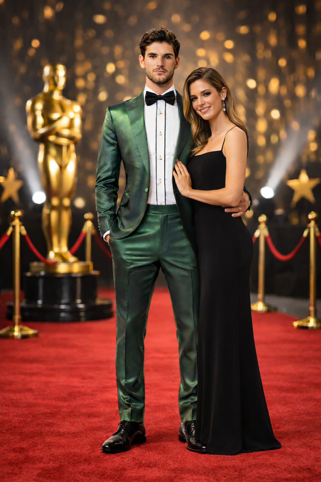 Rossiman Men’s Green Sateen Suit – Glossy Finish with Modern Flair Modern Fit