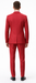 Rossiman Men's Red Suit – Stylish 1-Button Peak Lapel Jacket & Double-Breasted Vest