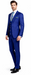 Rossiman Men’s Royal Blue Slim Fit Suit – Sophisticated Double-Breasted Design