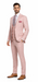 Rossiman Men's Slim Fit Pink Suit – Elegant Double-Breasted Vest & Tailored Flat Front Pants
