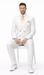 Rossiman Men's White Slim Fit Suit – Double-Breasted 3-Piece Formal Ensemble