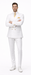 Rossiman Men's White Slim Fit Suit – Double-Breasted 3-Piece Formal Ensemble