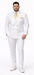 Rossiman Men's White Slim Fit Suit – Double-Breasted 3-Piece Formal Ensemble