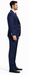 Rossiman Navy Blue Suit for Men – Classic 1-Button Peak Lapel Jacket & Double-Breasted Vest