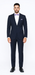 Rossiman Rossi Navy Blue Slim Fit Suit – Peak Lapel Tailored Formalwear for Men