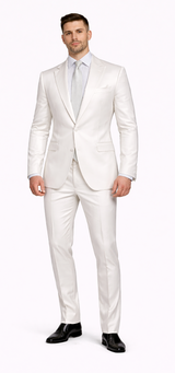Rossiman Men’s Royal Blue Glossy Sateen Suit – Bold & Refined Look  Modern Fit