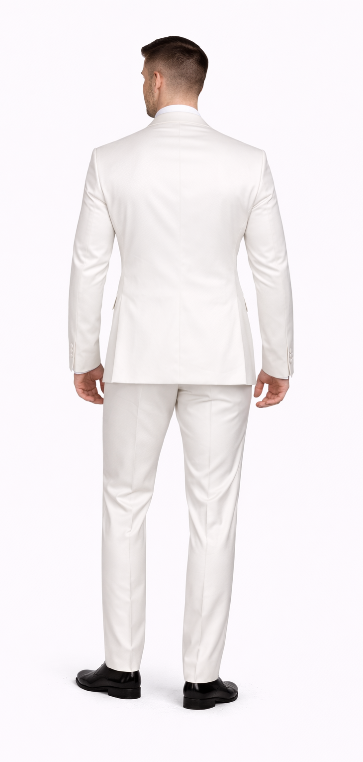 Rossiman Men’s Royal Blue Glossy Sateen Suit – Bold & Refined Look  Modern Fit