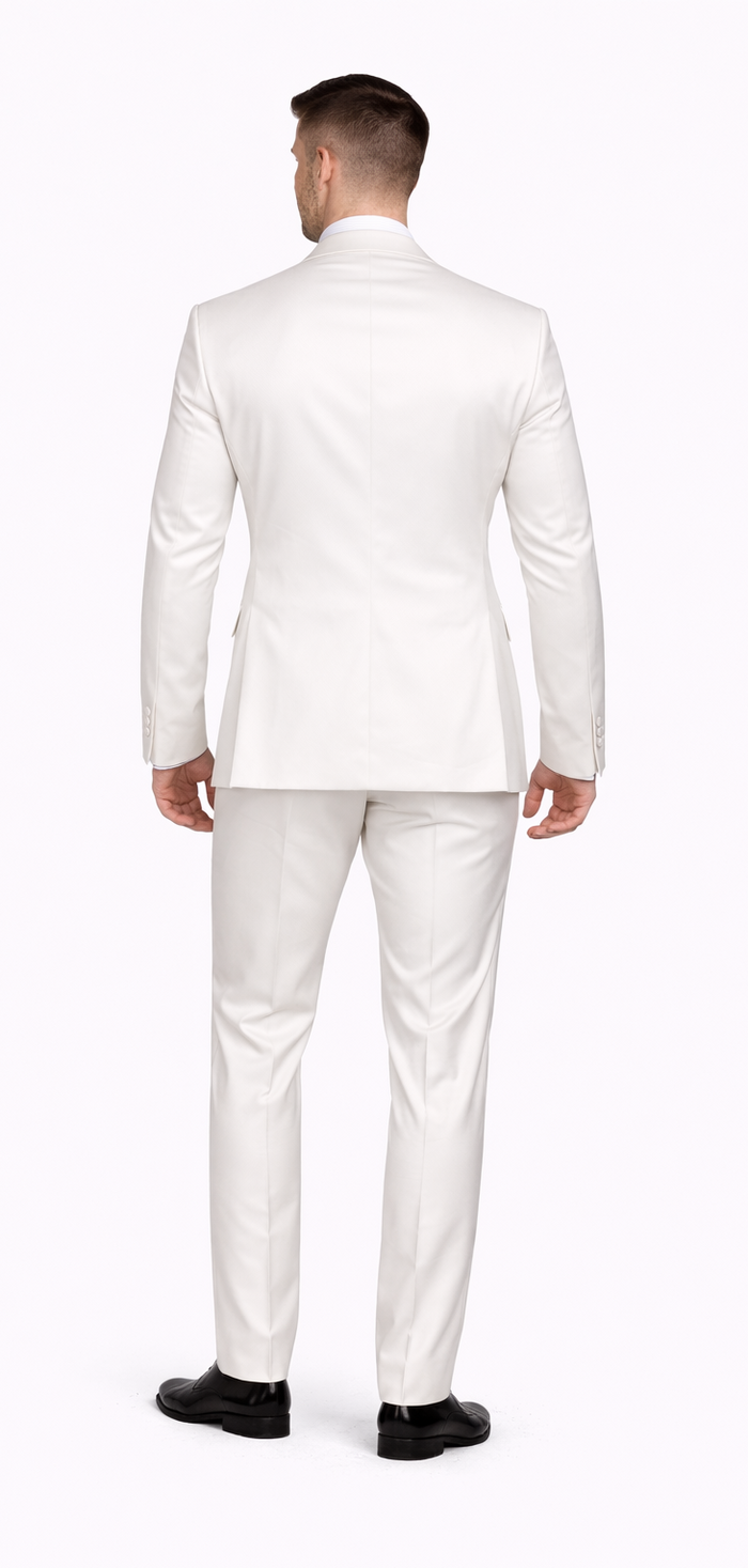Rossiman Men’s Royal Blue Glossy Sateen Suit – Bold & Refined Look  Modern Fit