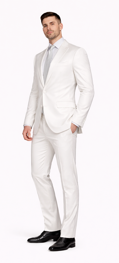 Rossiman Men’s Royal Blue Glossy Sateen Suit – Bold & Refined Look  Modern Fit