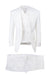 Tiglio Italian Suit - Real Wool Fabric Super 150's San Giovesse off White, Wide Leg Suit & Vest super 150" wool in Color Off White