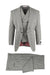 Tiglio Italian Suit - Real Wool Fabric Super 150's San Giovesse Black and White Check, Wide Leg Suit & Vest in Color Black and White