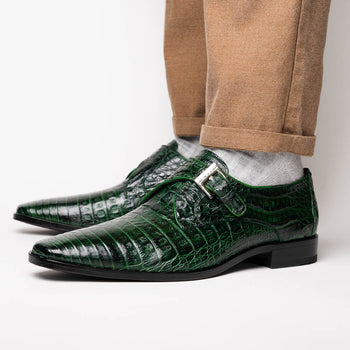 Marco_Di_Milano Rovigo - Forest Green Leather Loafer