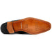 Marco Di Milano Rovigo Cognac Exotic Crocodile Skin Single Monk-strap Loafers
