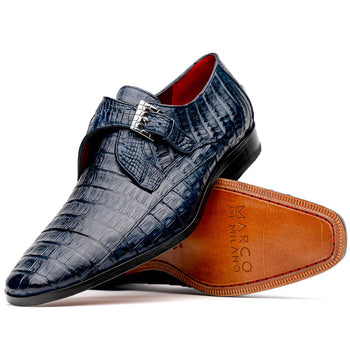 Marco Di Milano Rovigo: Stained Navy Leather Dress Shoe