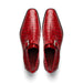 Marco Di Milano Rovigo Red Exotic Crocodile Skin Single Monk-strap Loafers
