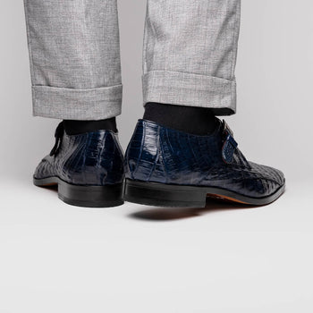 Marco Di Milano Rovigo: Stained Navy Leather Dress Shoe
