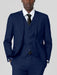 Royal Blue Birdseye Modern 2-Button Three Piece Suit