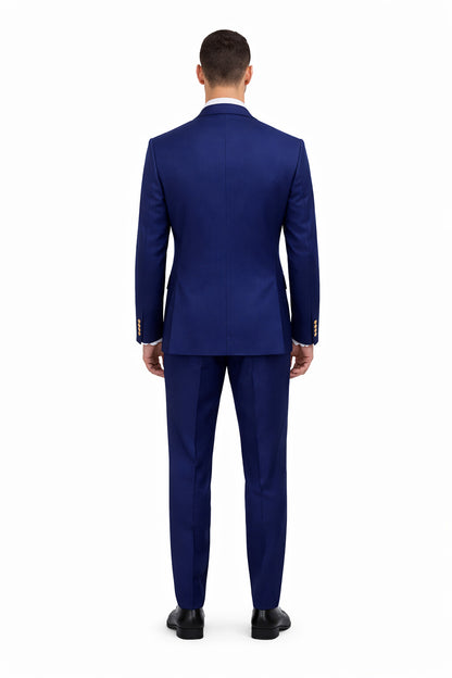 Saphire Cobalt Indigo Blue Jacket - Mens Double Breasted Blazer