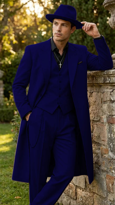 Men’s 1920s Beige Zoot Suit – Long Mafia Gangster Three-Piece Suit in Tan Khaki Color 40 inch Zuit Pachuco Suit