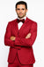 Extra Slim Fit Suit Mens Slim Fit Suit - Fitted Suit - Skinny Suit Ruby Red Tapered Fitted European Cut Suit