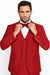 Extra Slim Fit Suit Mens Slim Fit Suit - Fitted Suit - Skinny Suit Ruby Red Tapered Fitted European Cut Suit