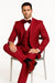 Extra Slim Fit Suit Mens Slim Fit Suit - Fitted Suit - Skinny Suit Ruby Red Tapered Fitted European Cut Suit