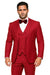 Extra Slim Fit Suit Mens Slim Fit Suit - Fitted Suit - Skinny Suit Ruby Red Tapered Fitted European Cut Suit