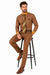 Mens Rust Tone on Tone Check Pattern Dress Shirt